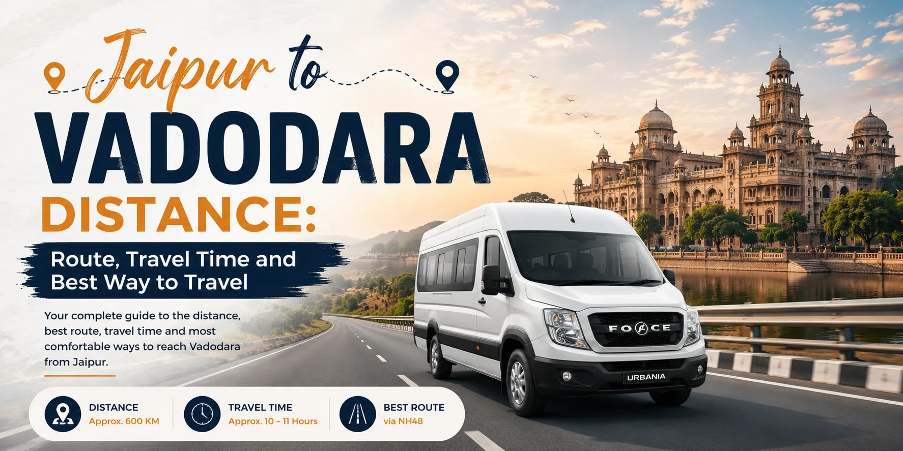 jaipur to vadodara distance